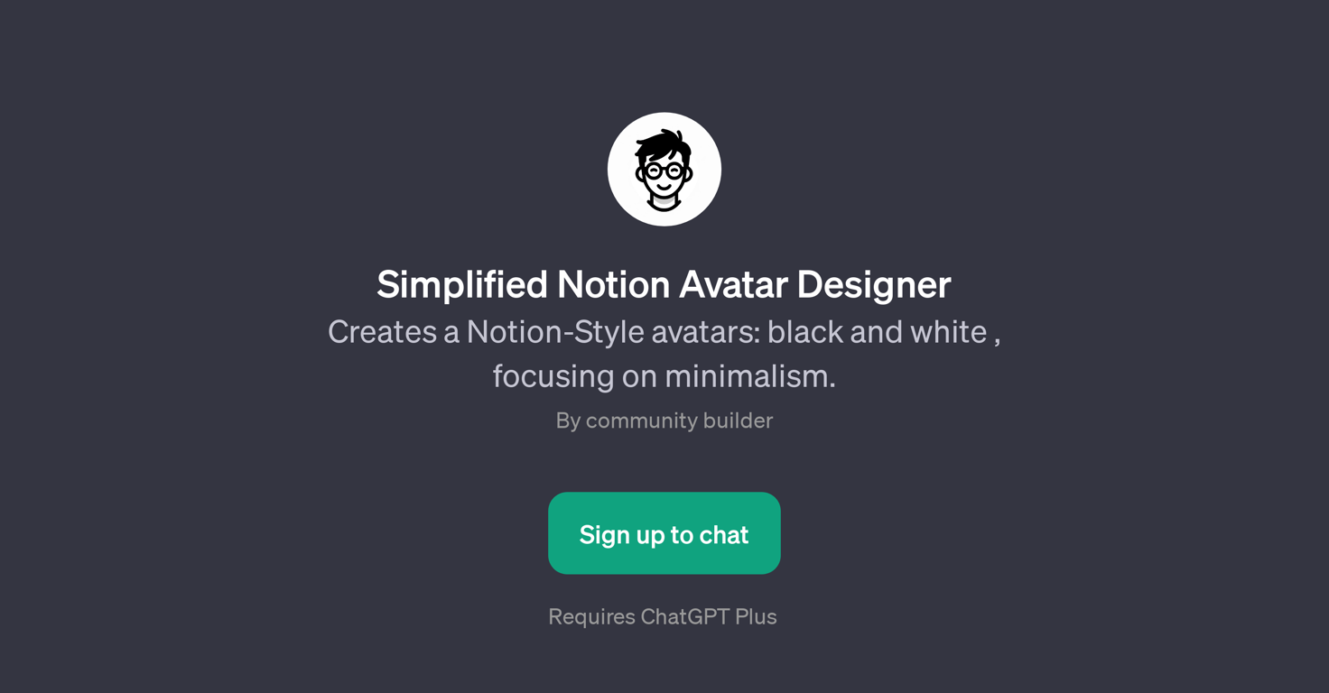 Simplified Notion Avatar Designer website