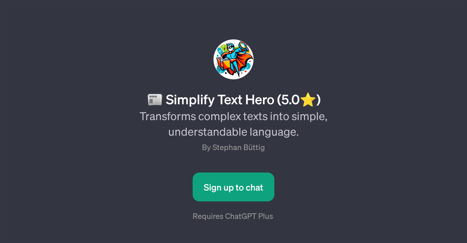 Simplify Text Hero website