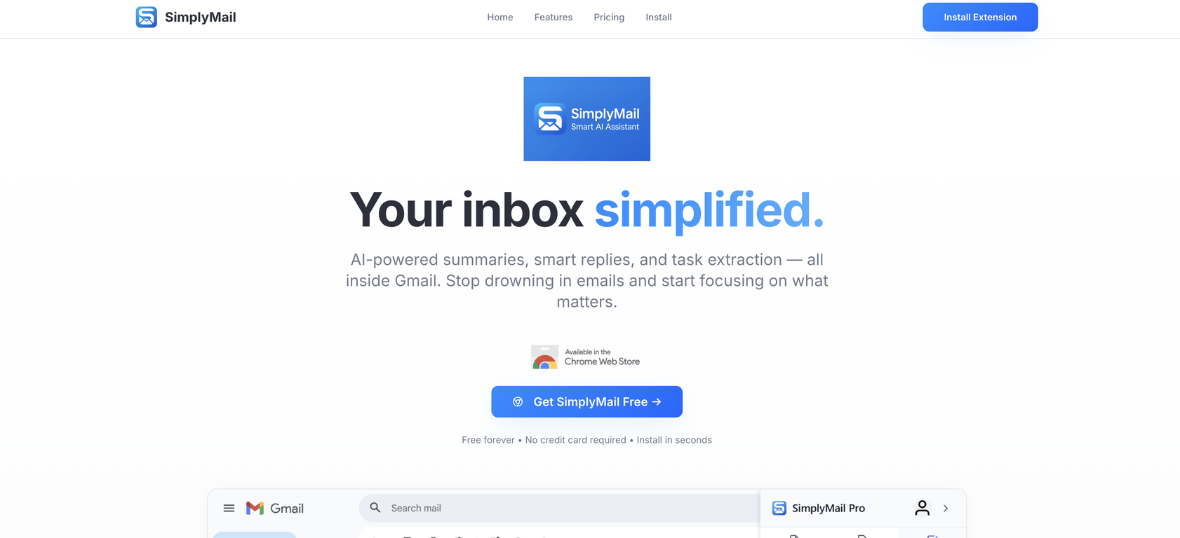 SimplyMail website