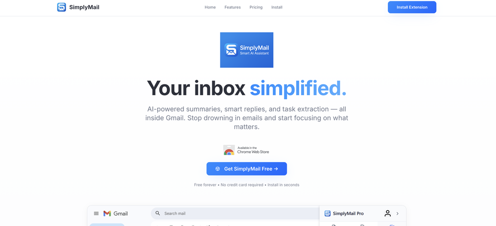 SimplyMail website