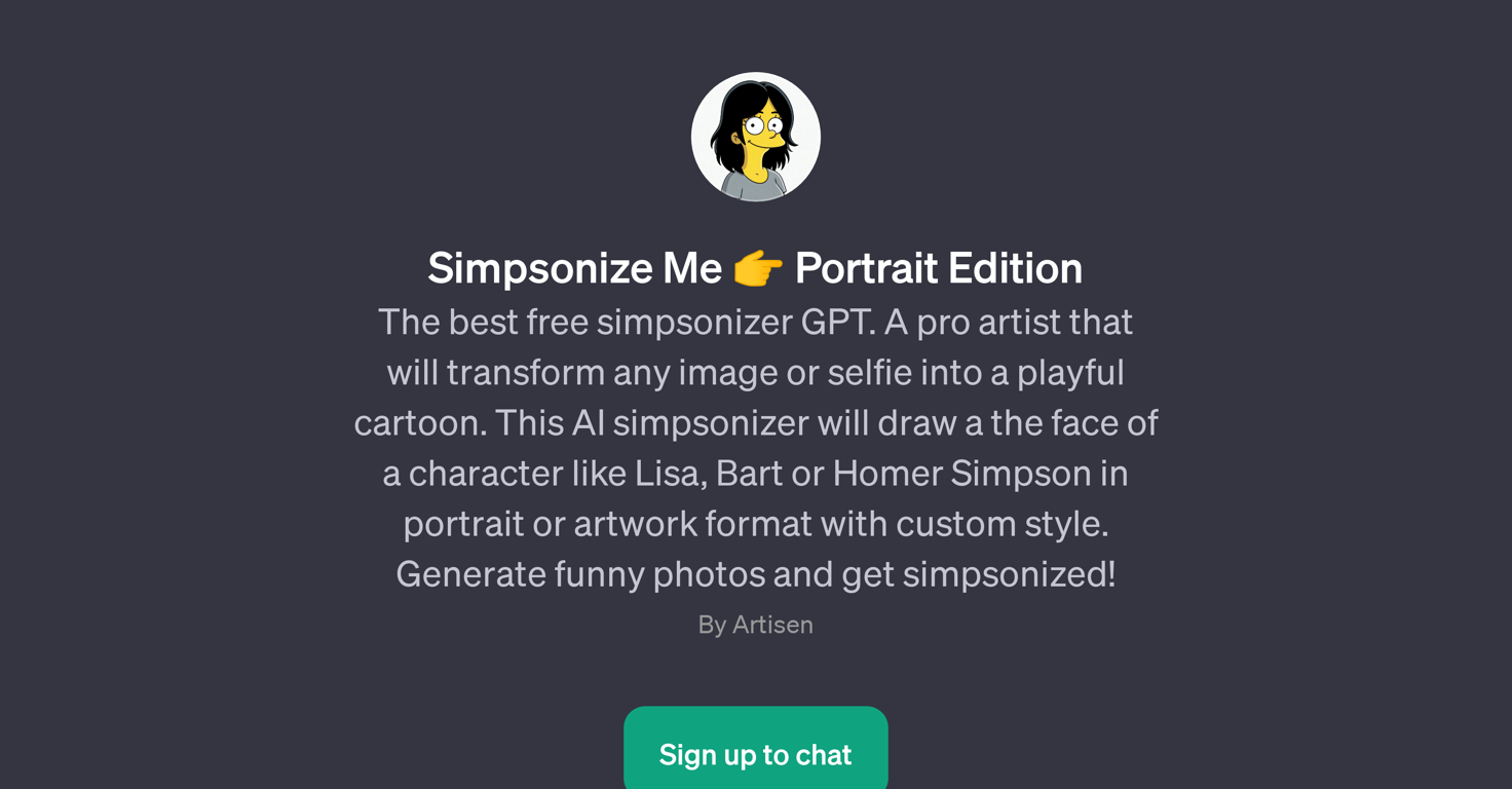 Simpsonize Me website