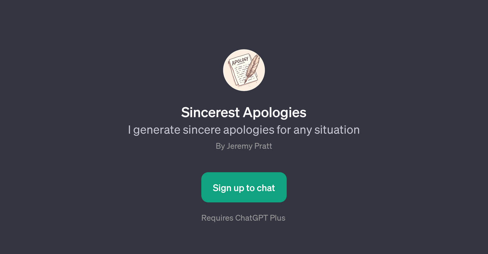 Sincerest Apologies website