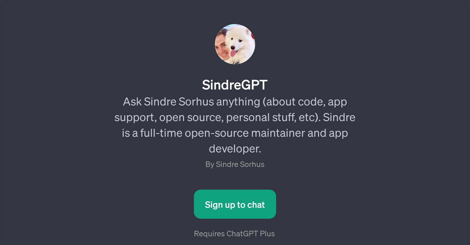 SindreGPT website