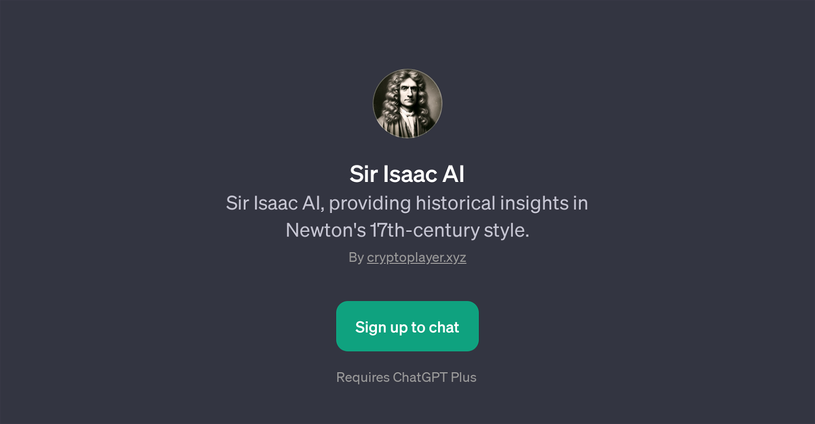 Sir Isaac AI website