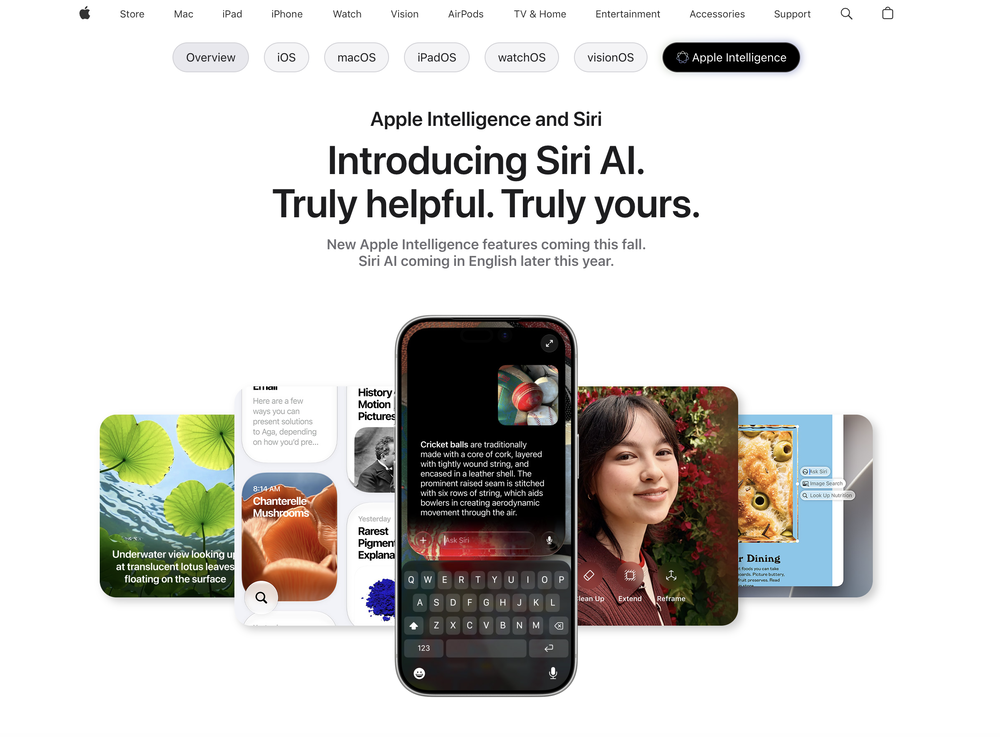 Siri AI website
