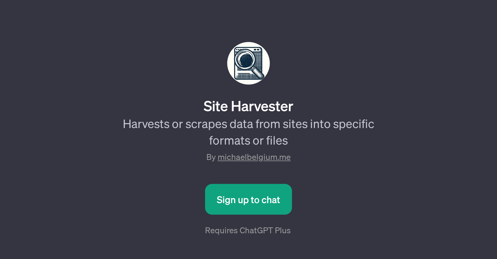 Site Harvester website