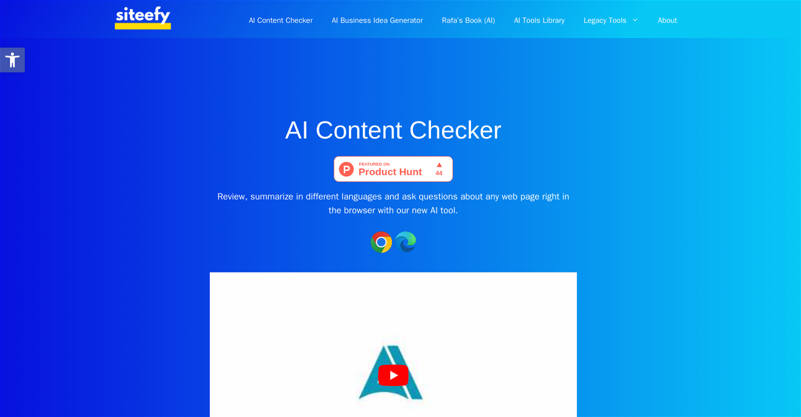 Siteefy content checker website