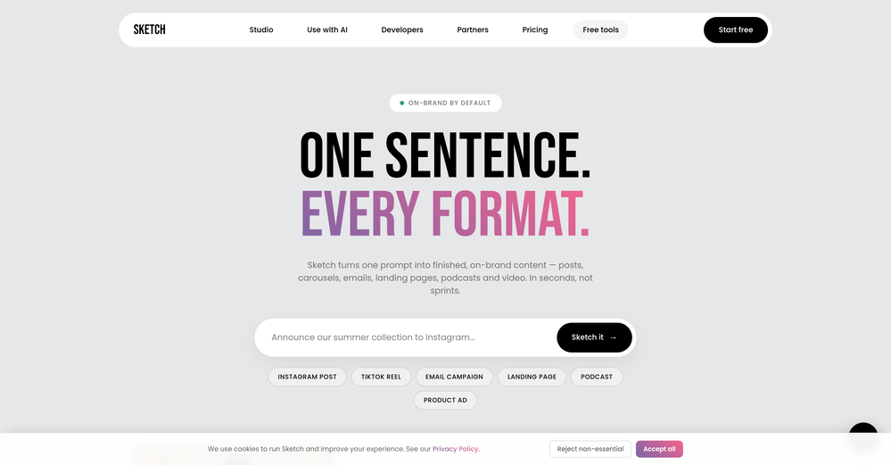 Sketch Studio website
