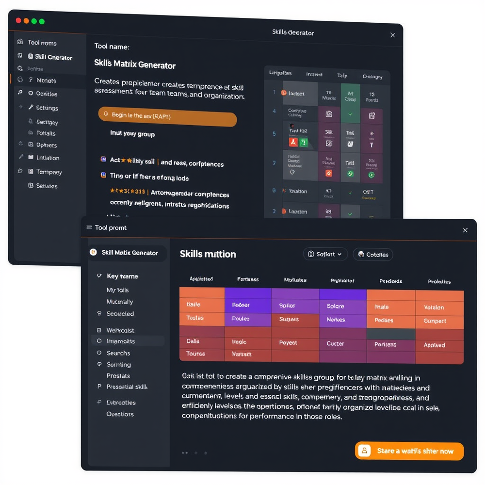 Skills Matrix Generator website