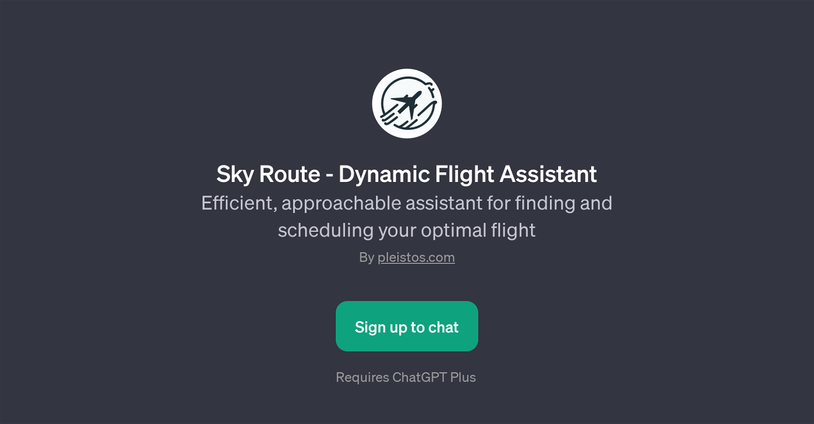 Sky Route - Dynamic Flight Assistant website