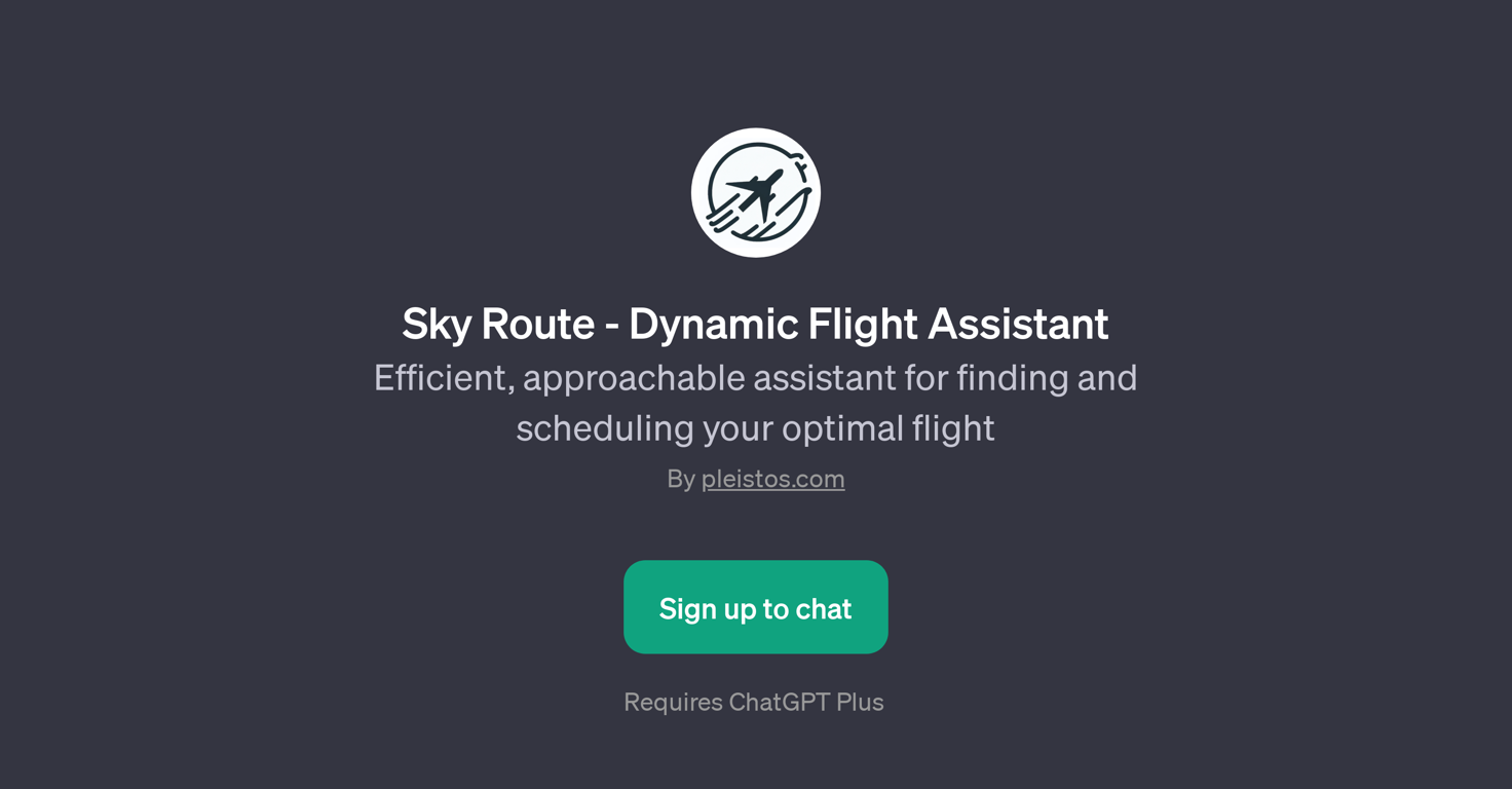 Sky Route - Dynamic Flight Assistant website