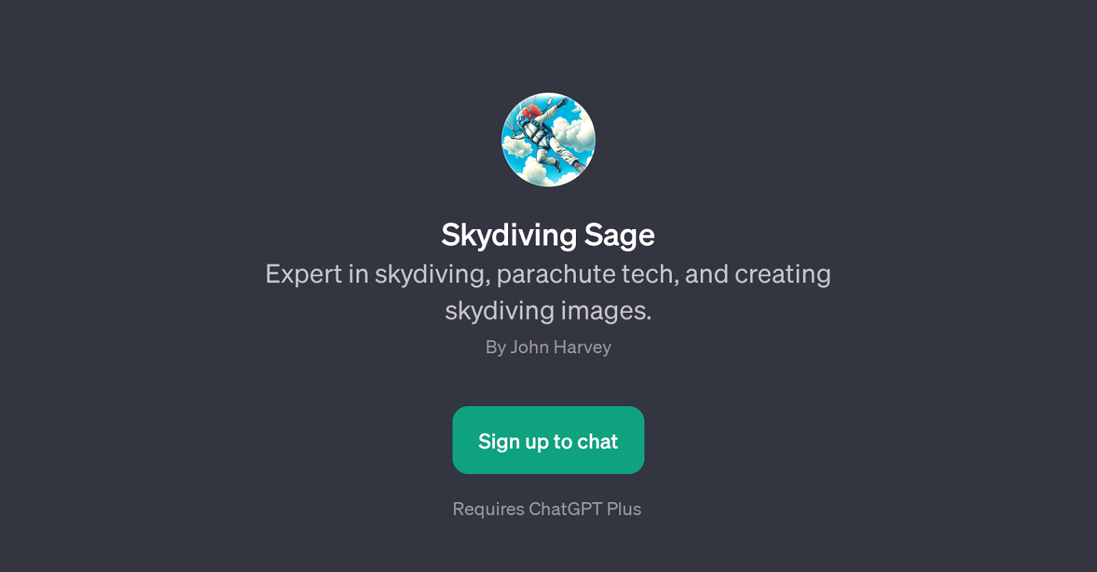 Skydiving Sage website