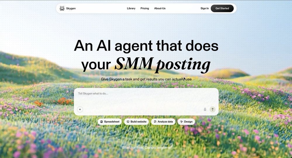 Skygen - AI Task Automation website