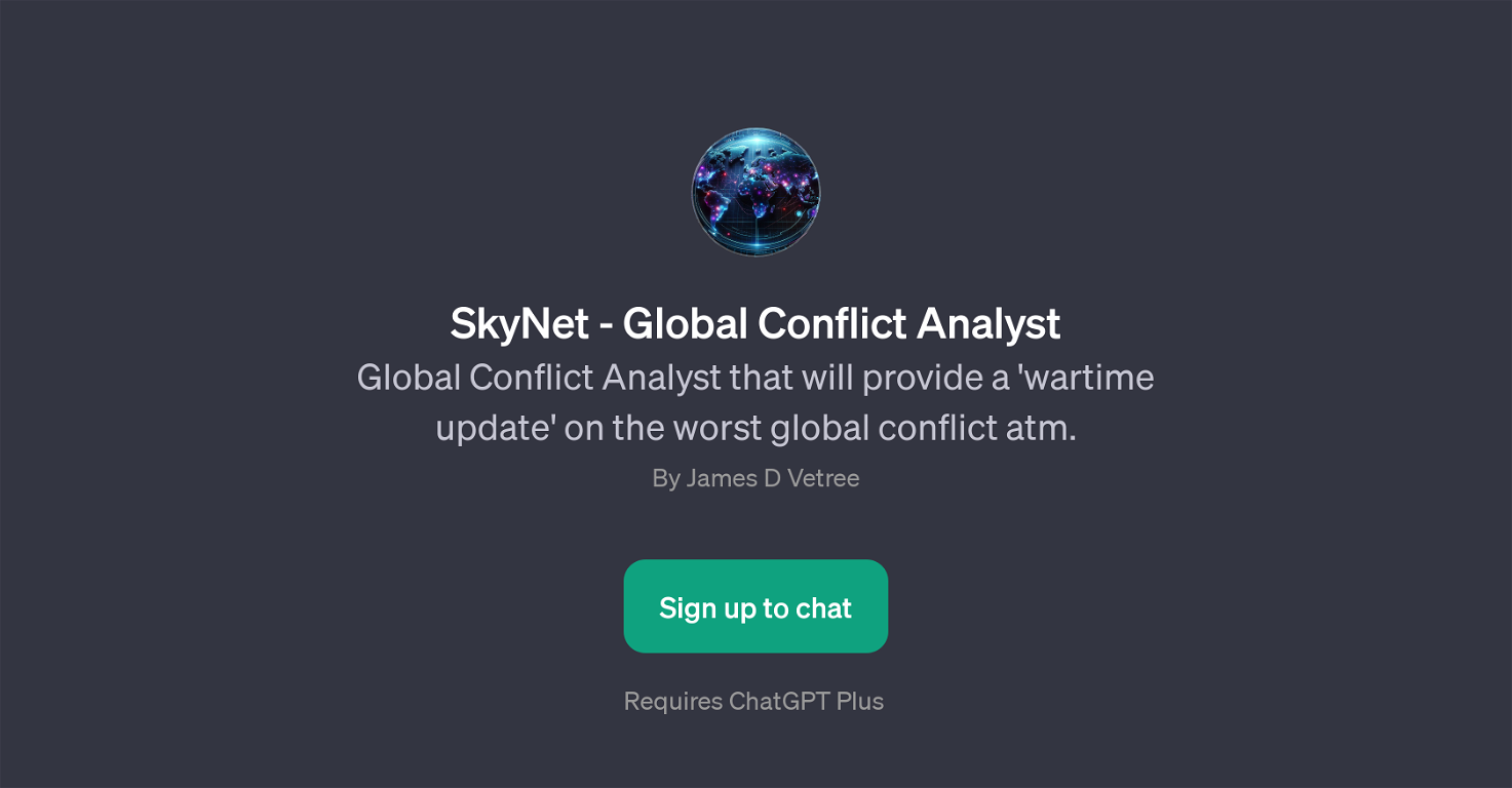 SkyNet - Global Conflict Analyst website