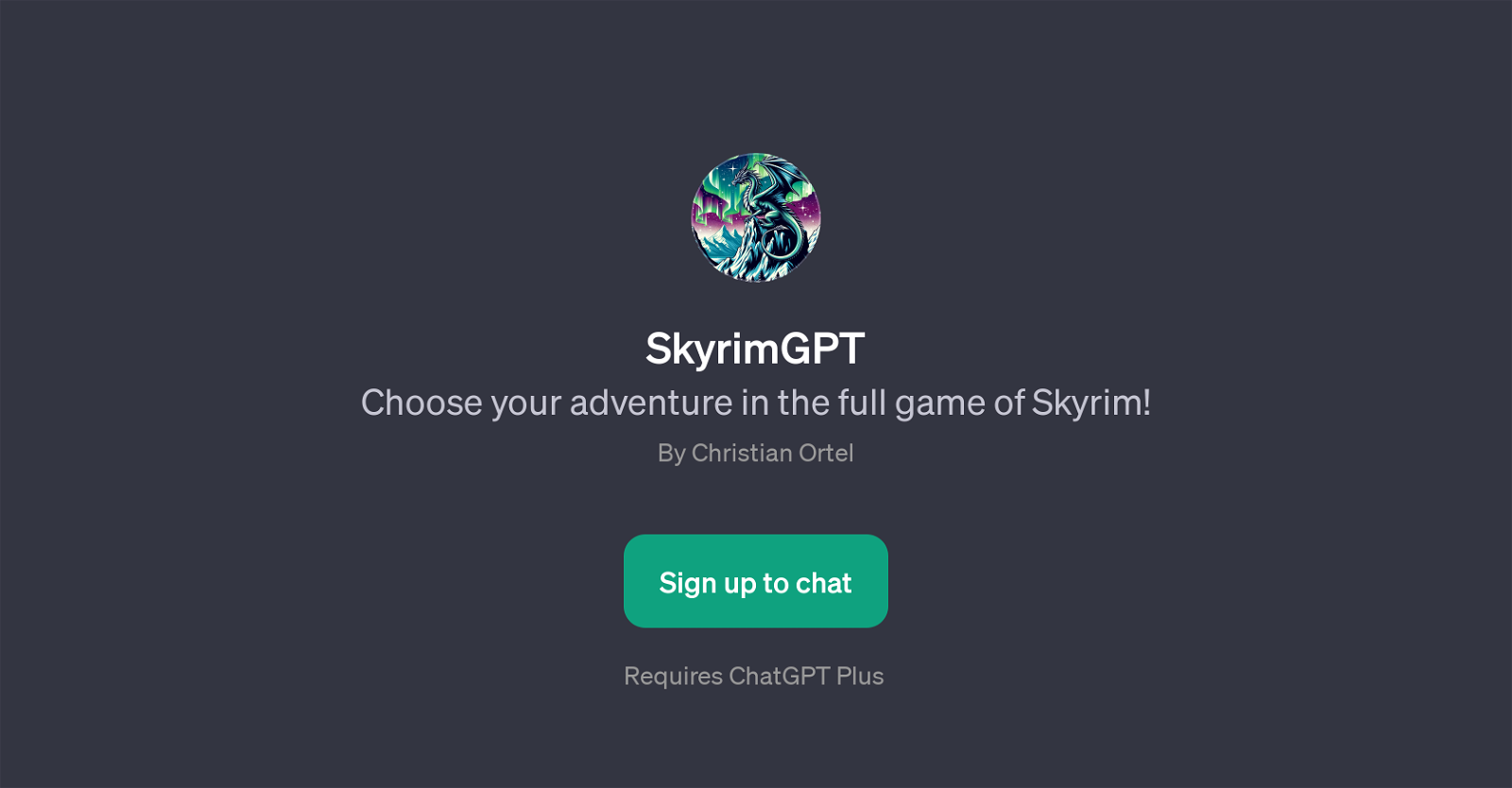 SkyrimGPT website