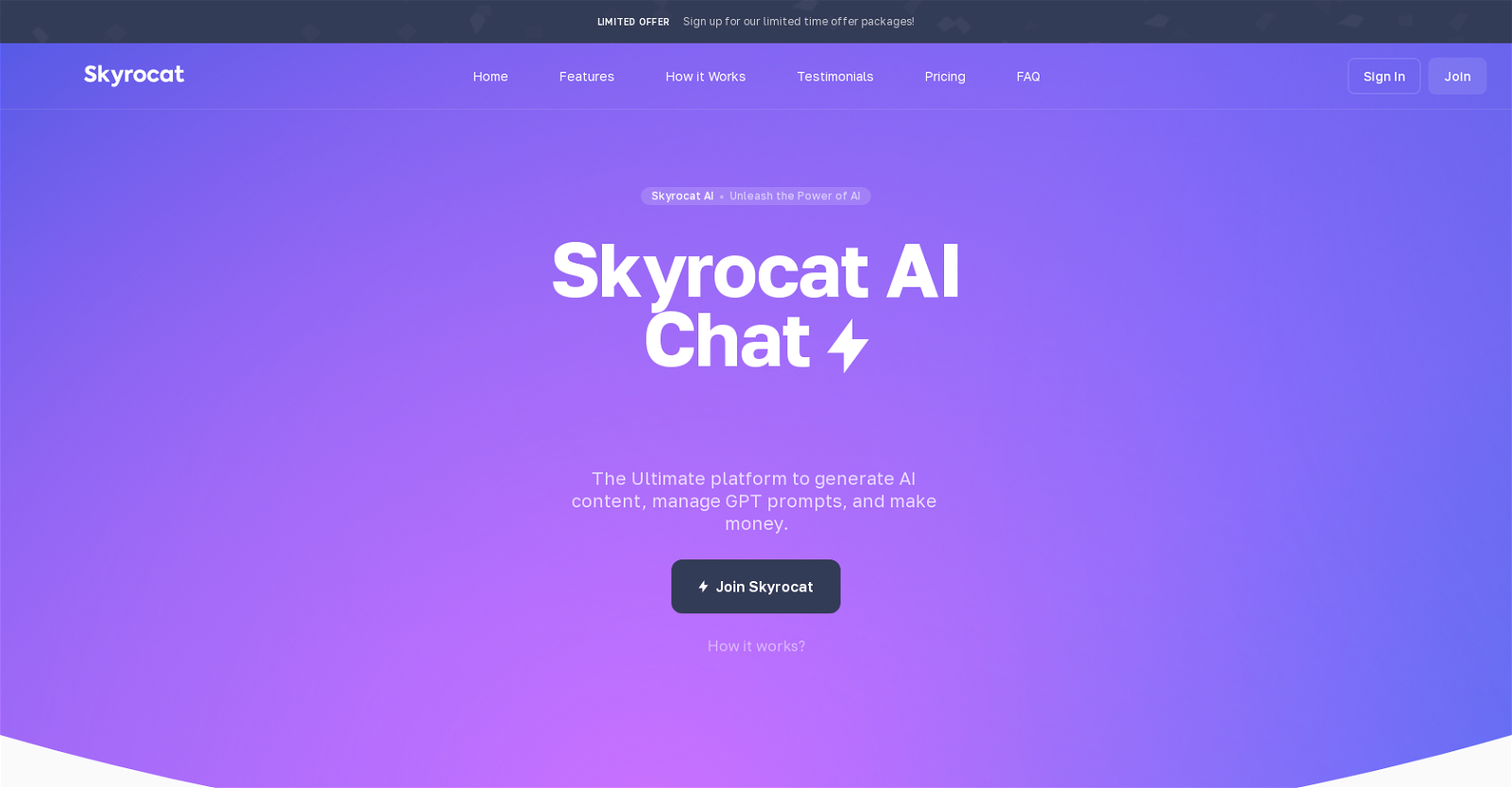 Skyrocat website