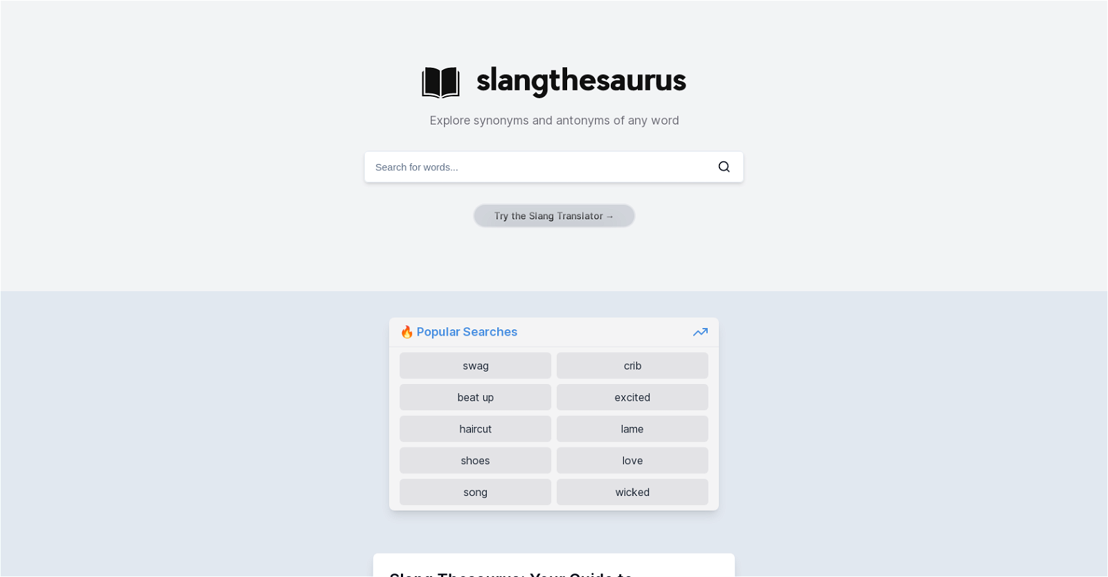 SlangThesaurus website