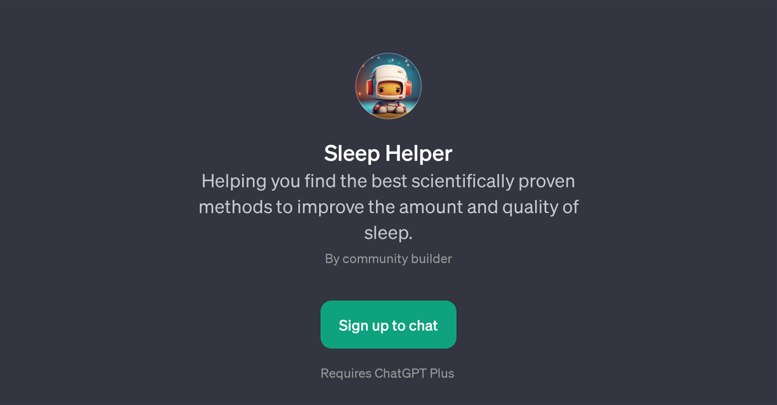 Sleep Helper website