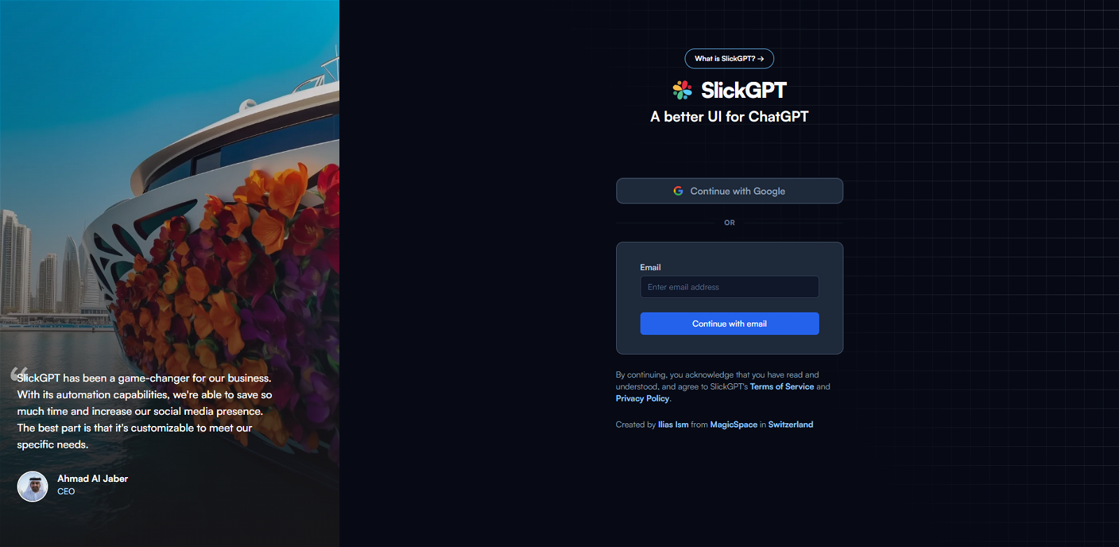 SlickGPT website