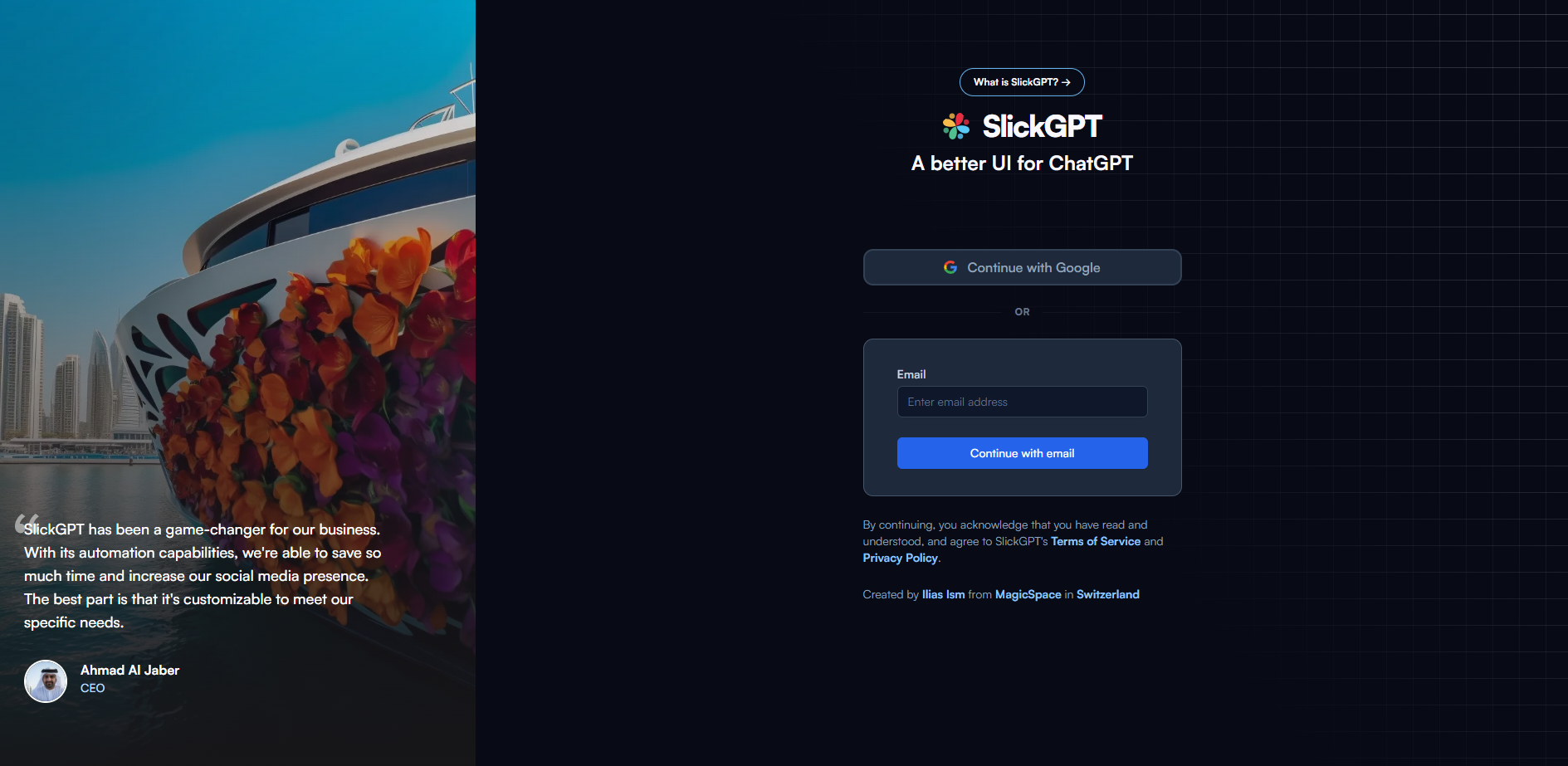 SlickGPT website