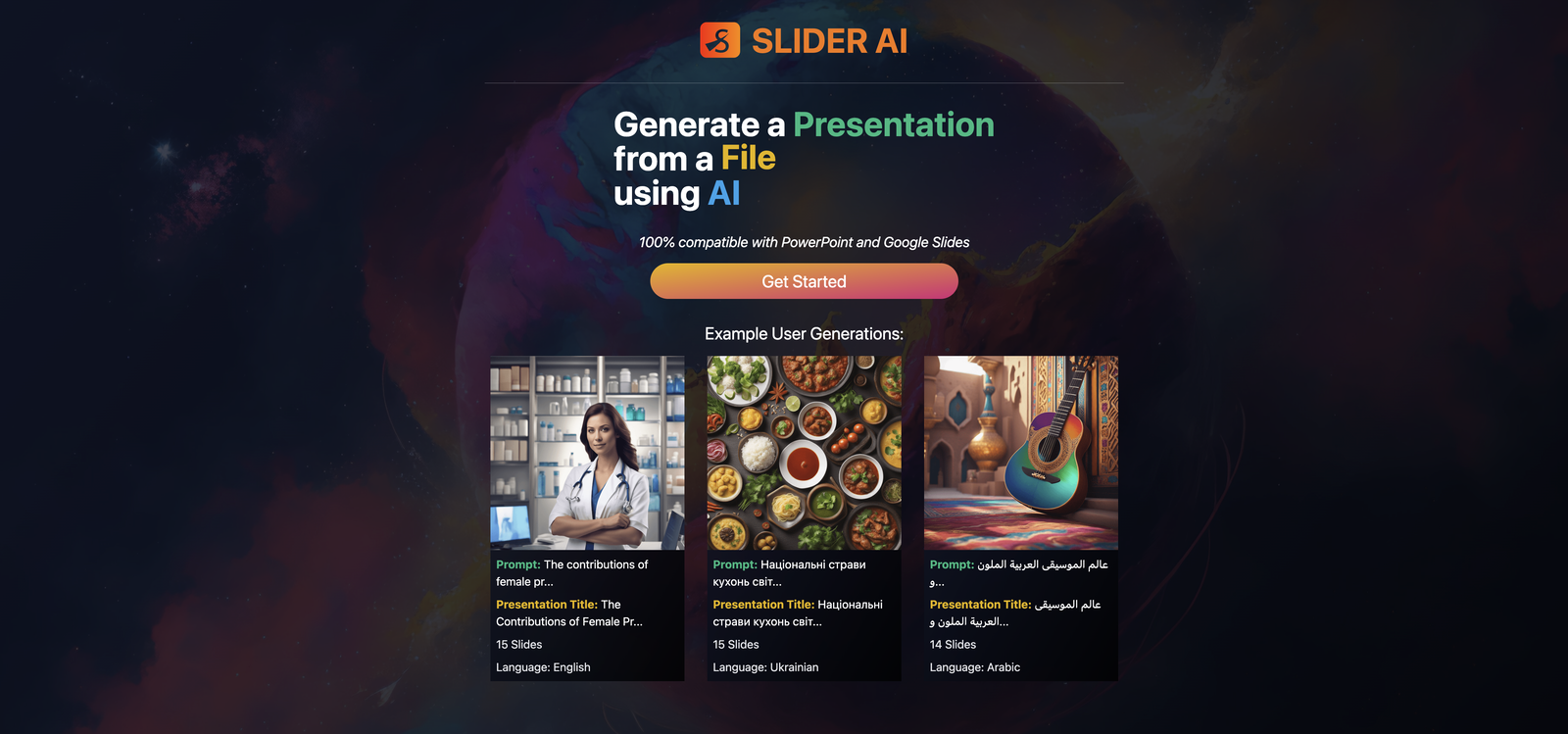 SliderAI website