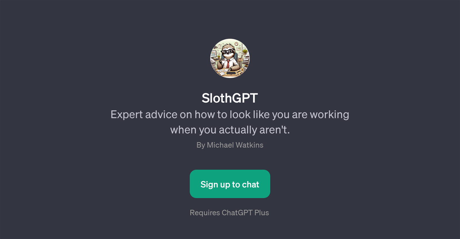SlothGPT website