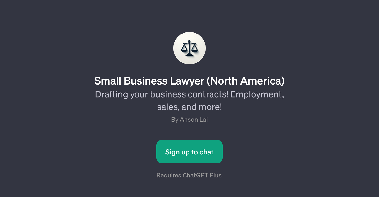 Small Business Lawyer (North America) website