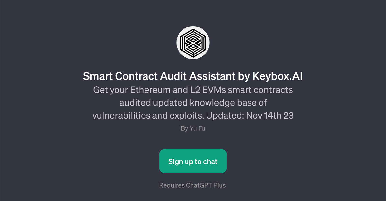 Smart Contract Audit Assistant by Keybox.AI website