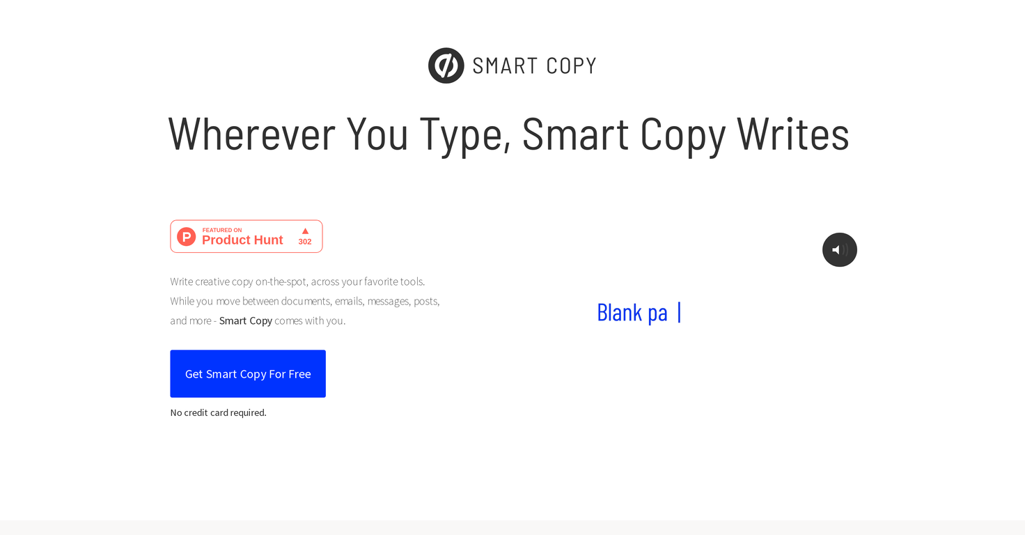 Smart Copy - AI Copy Assistant website