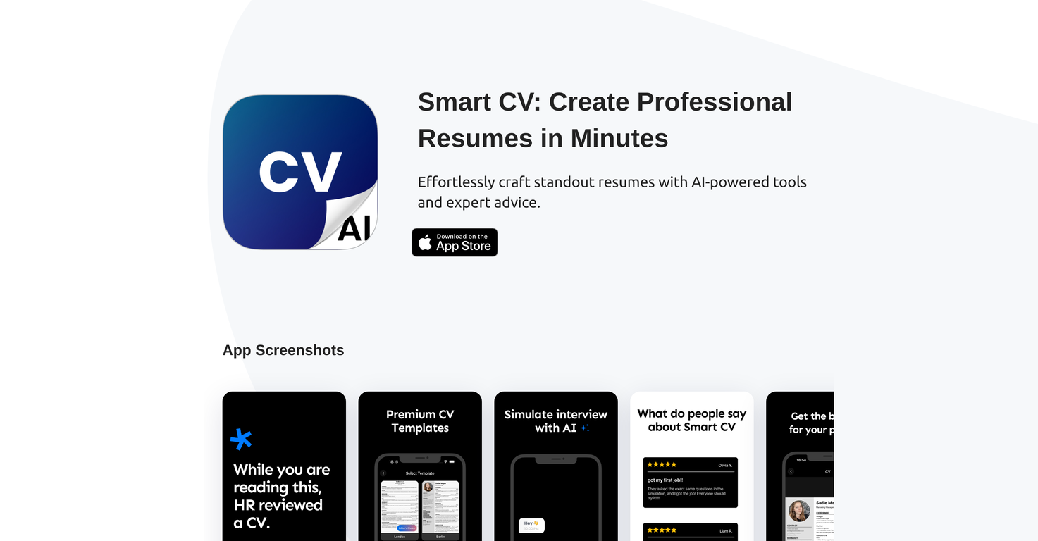 Smart CV: Resume Maker website