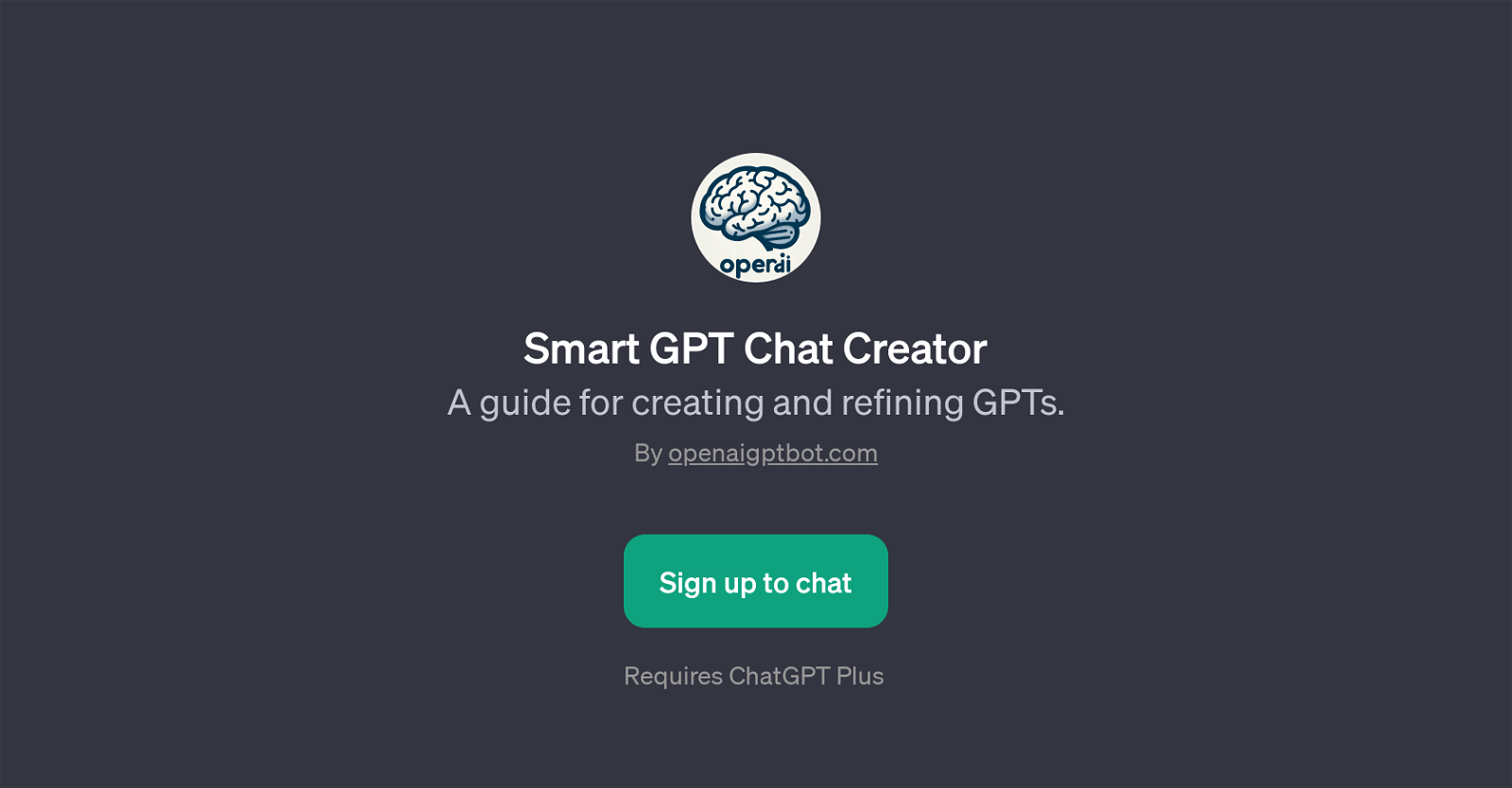 Smart GPT Chat Creator website