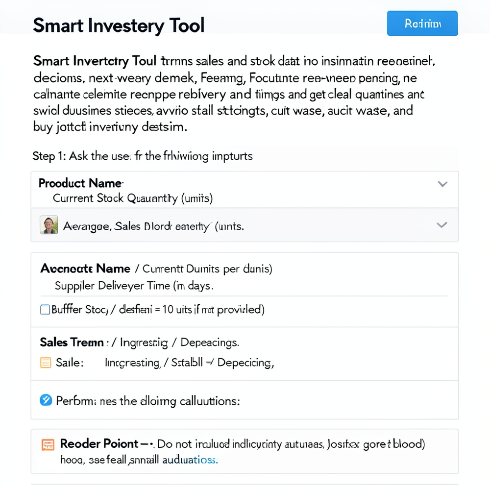 Smart Inventory Tool website