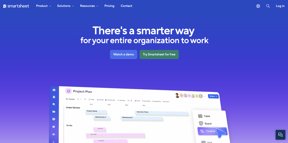 Smartsheet website