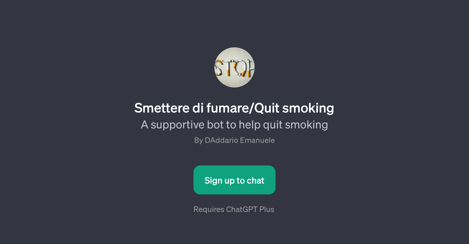 Smettere di fumare/Quit smoking website