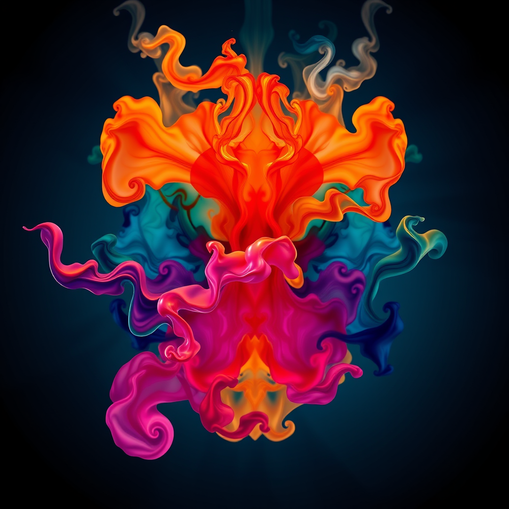 Smoke / Ink in Water – abstract fluid shapes. website