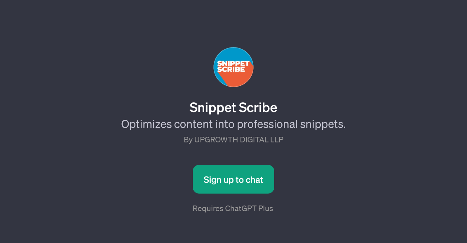 Snippet Scribe website