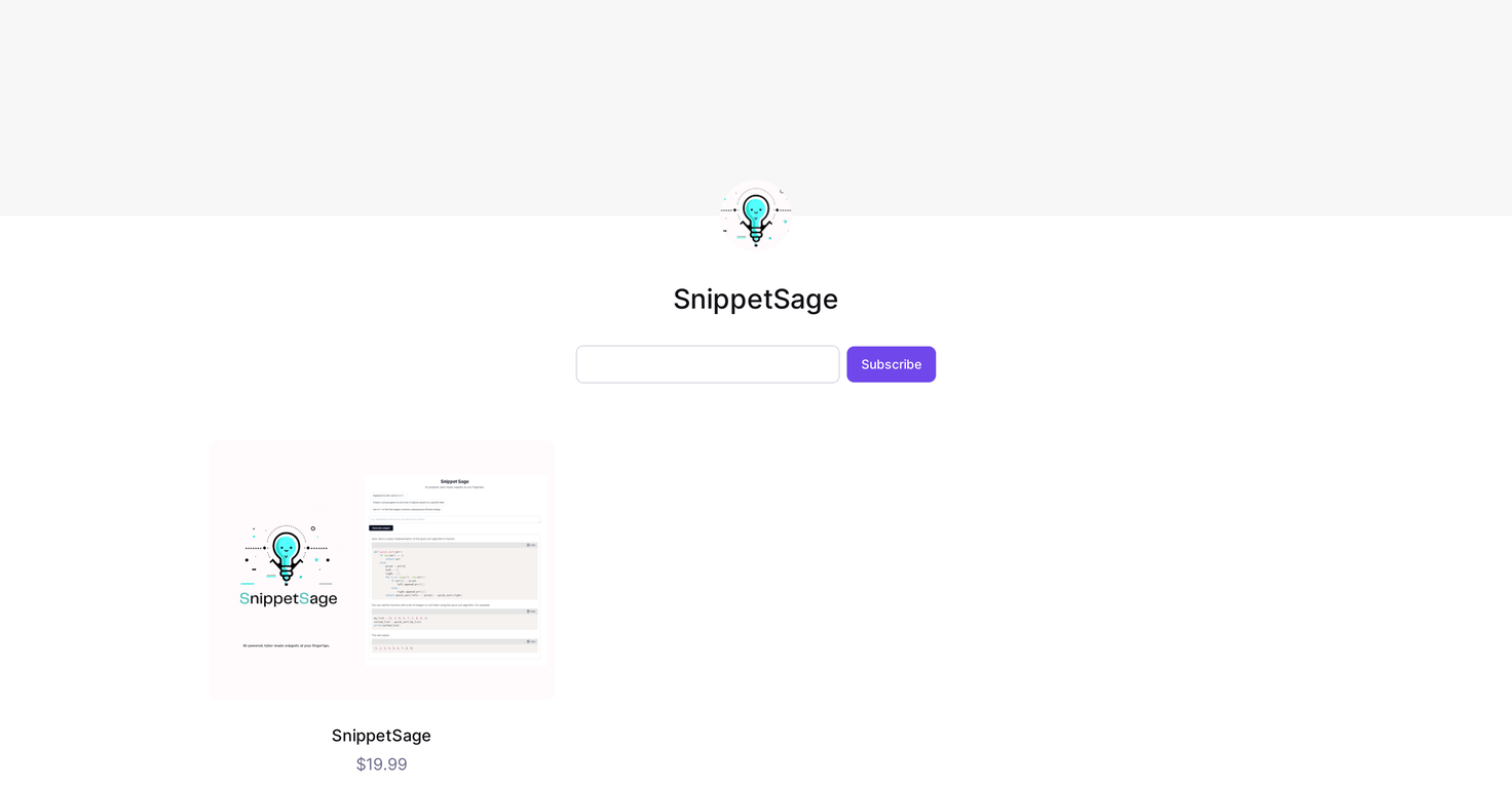 SnippetSage website