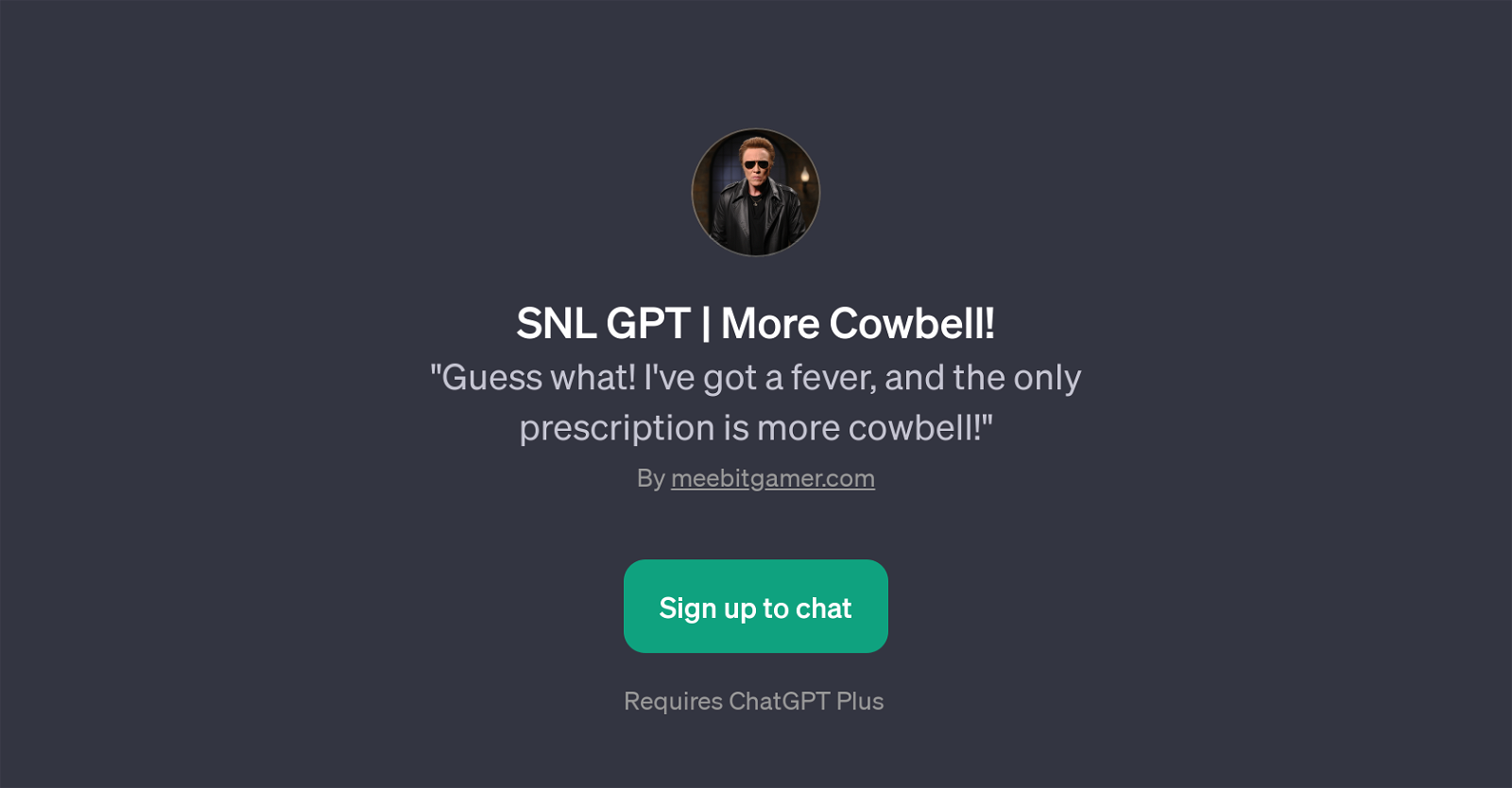 SNL GPT | More Cowbell! website