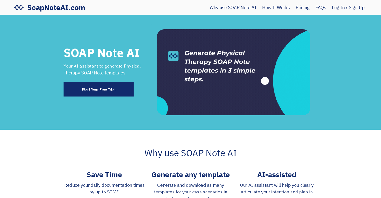 SOAP Note AI website