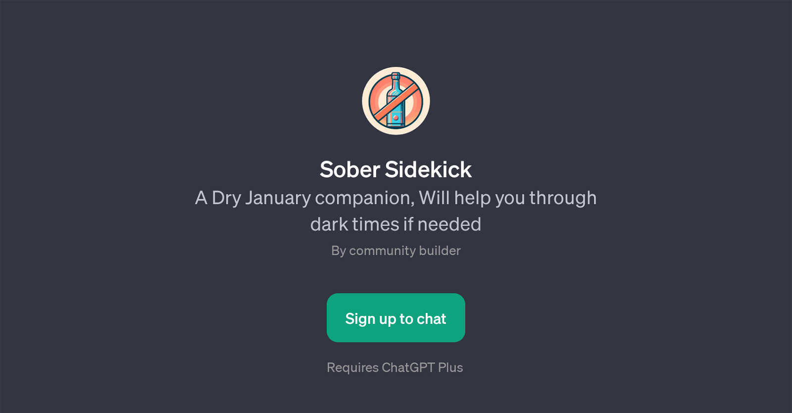 Sober Sidekick website