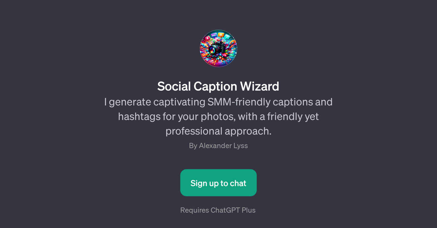 Social Caption Wizard website