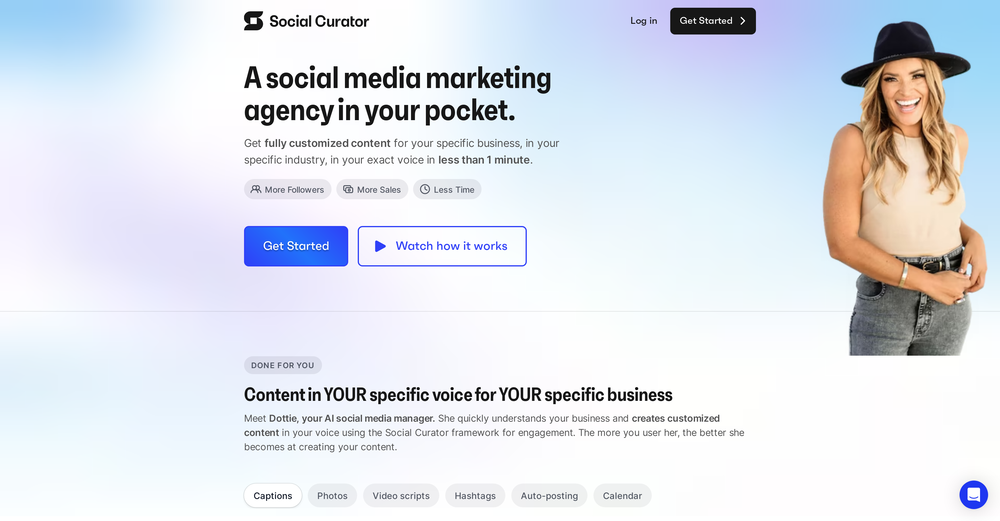 Social Curator website