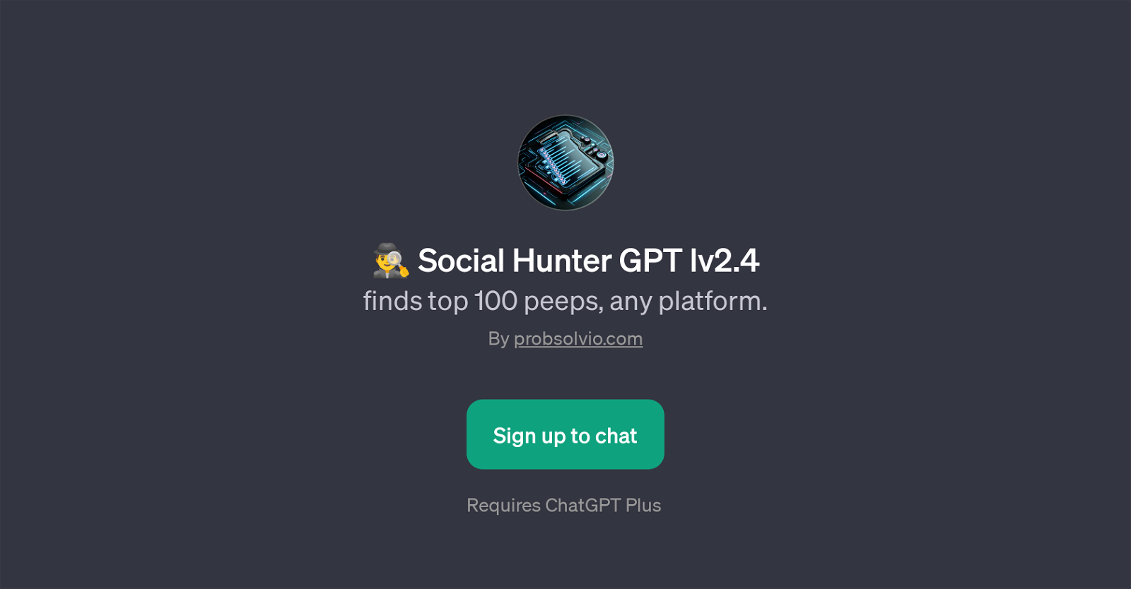 Social Hunter GPT lv2.4 website