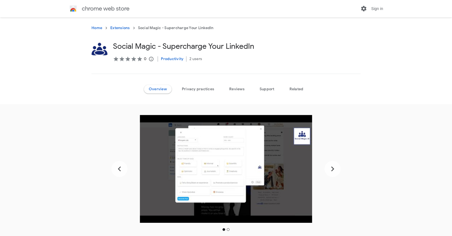 Social Magic website