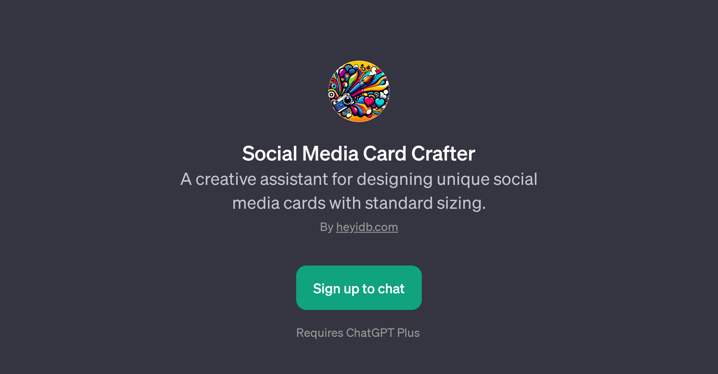 Social Media Card Crafter website