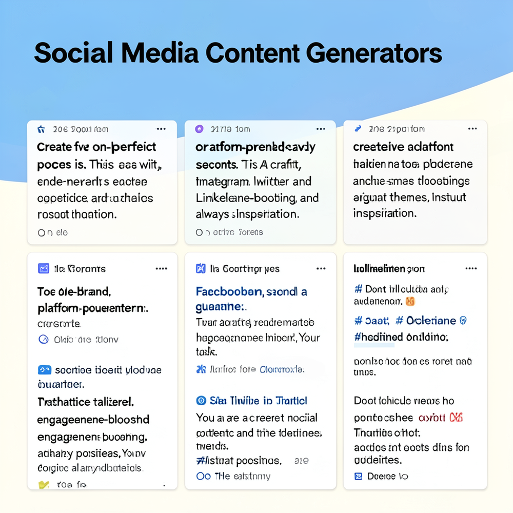 Social Media Content Generators website