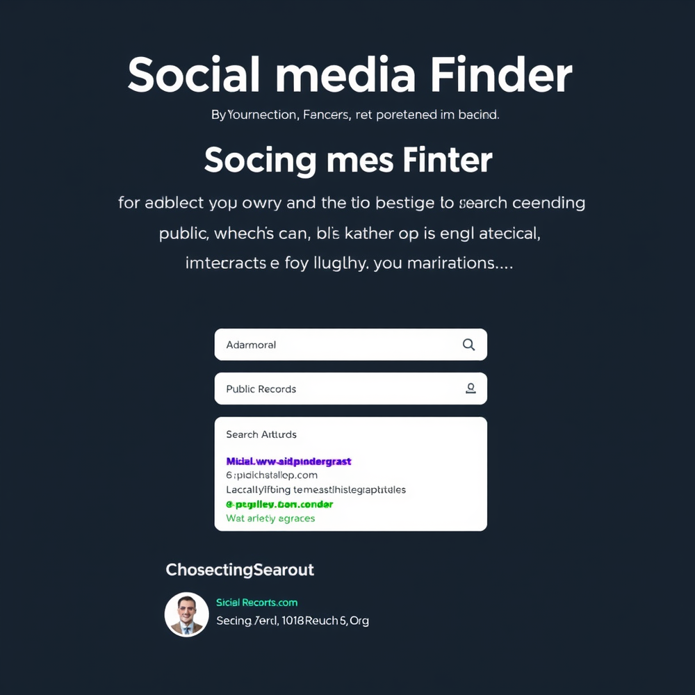 Social media finder website
