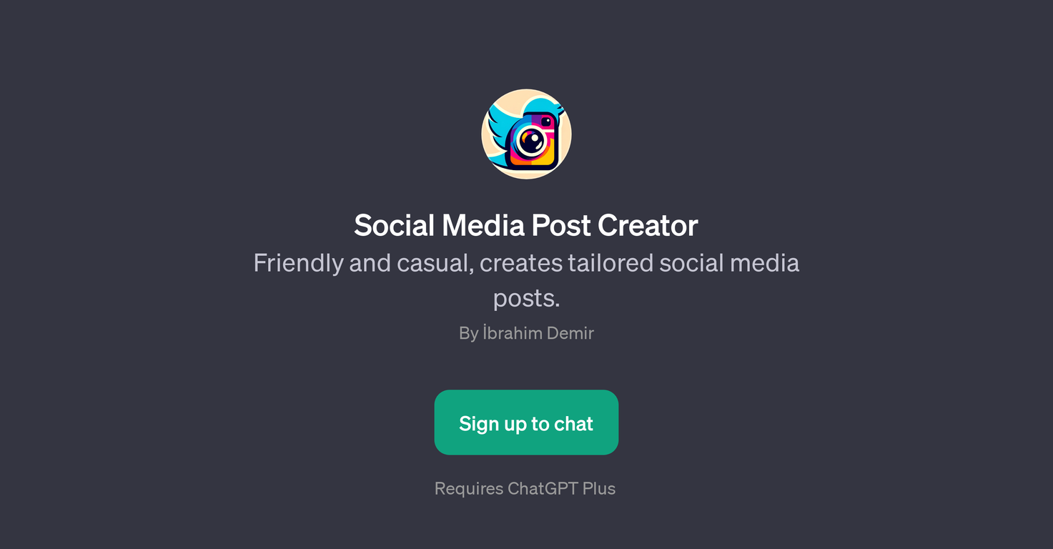 Social Media Post Creator website