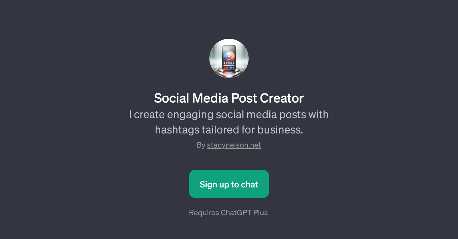 Social Media Post Creator website