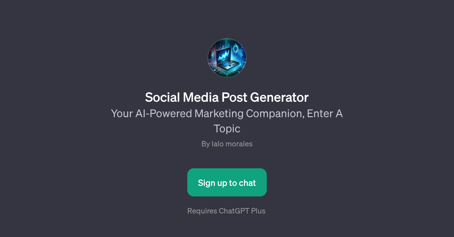 Social Media Post Generator website
